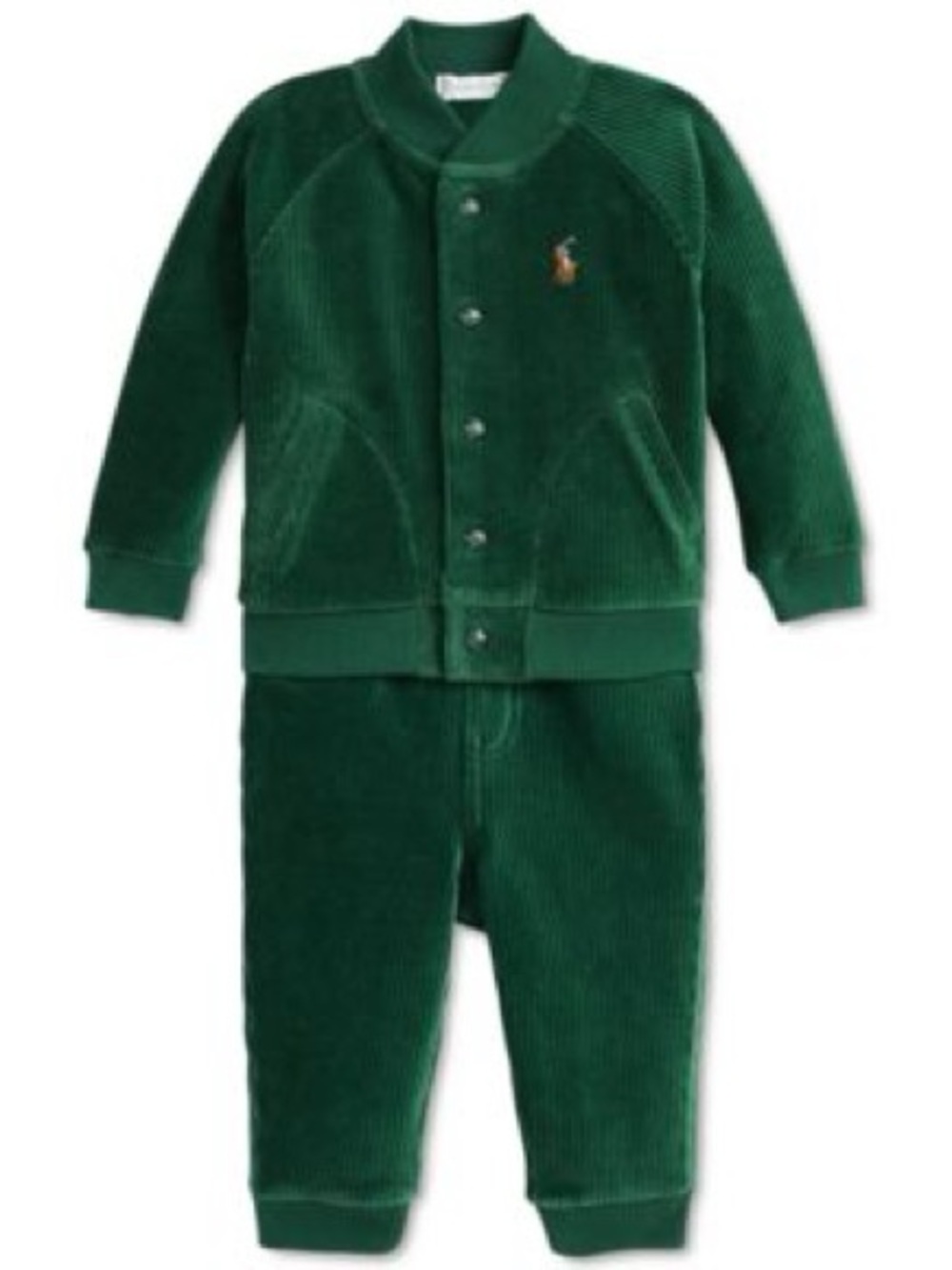 Ralph Lauren Deep Green Velour Set for Kids